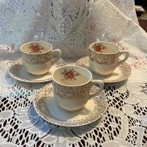 Vintage Cronin Demitasse Cups/Saucers!